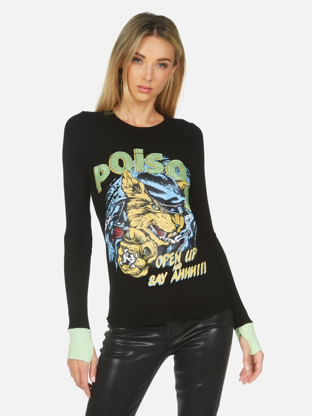 Lauren Moshi Zelda Poison Cat Longsleeve Tee XL